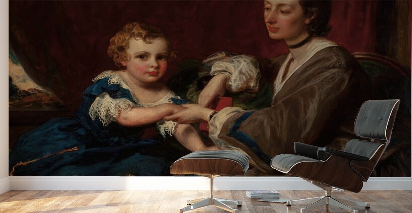 A Mother and Daughter by James Sant [1820–1916] Wall Murals