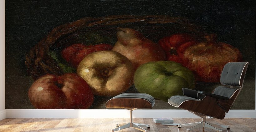 Still Life with Apples. Pear. And Pomegranates [1871] by Gustave Courbet [1819–1877] Wall Murals
