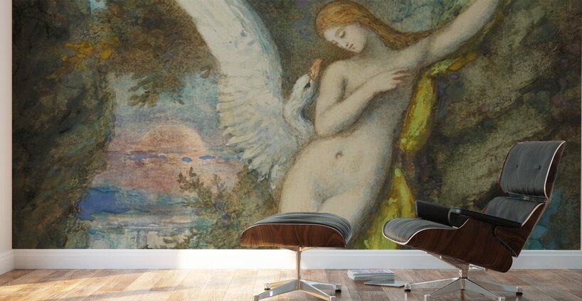 Leda Et Le Cygne by Gustave Moreau [1826–1898] Wall Murals