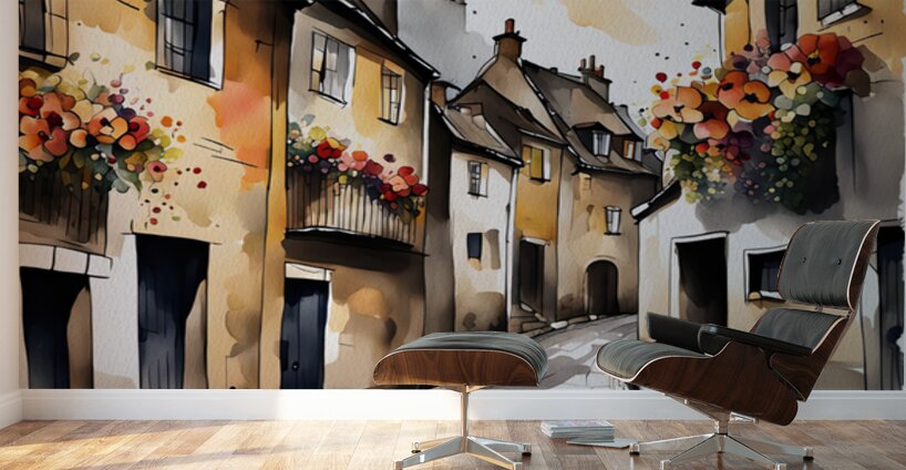 MEDIEVAL VILLAGE Wall Murals