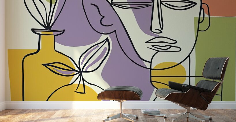Abstract Face Still Life H9P4N2 57 Wall Murals