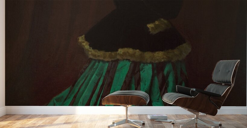 Camille [The Woman in the Green Dress] [1866] by Claude Monet [1840–1926] Wall Murals