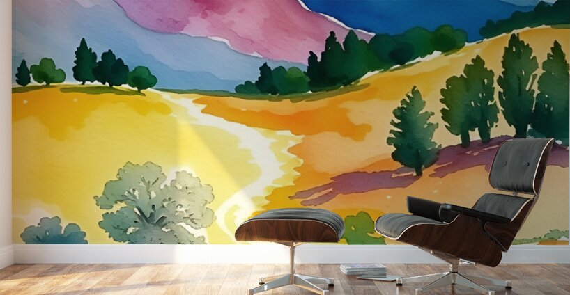 Watercolor Landscape 3 Wall Murals
