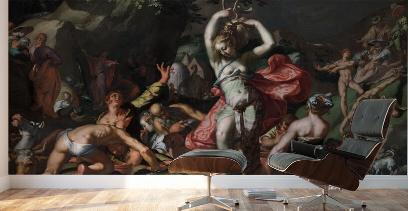 Moses Striking the Rock [1596] by Abraham Bloemaert [1564–1651] Wall Murals