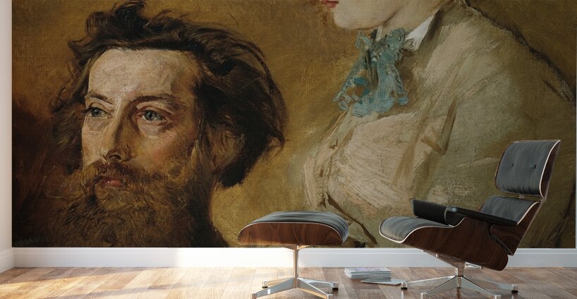 Der Bildhauer Reinhold Begas mit seiner Frau Margarethe [1869–1870] by Anton Romako [1832–1889] Wall Murals