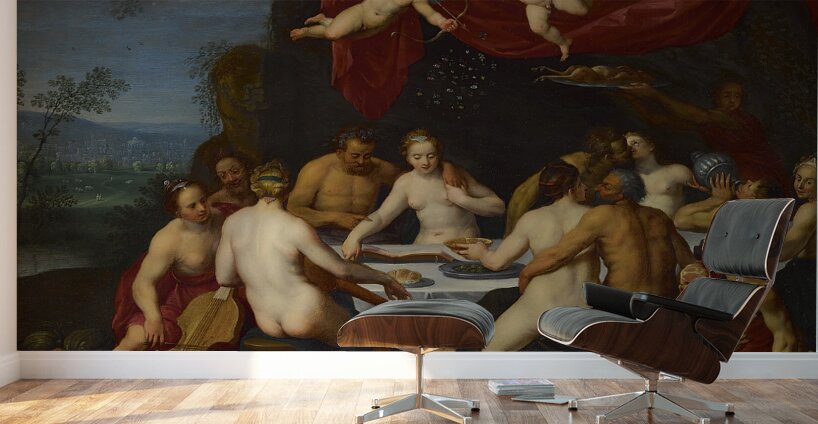 The Wedding Feast Of Bacchus And Ariadne by Marten Pepijn [1575–ca. 1643] Wall Murals