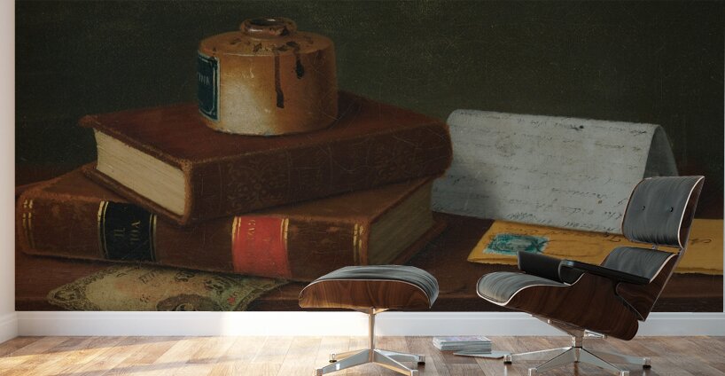 Still Life With Letter To Mr. William Taggart. Esq. [1878] by William Michael Harnett [1848–1892] Wall Murals