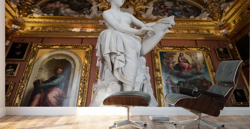 The room of Jupiter in Uffizi Museum with the statue of Victory Wall Murals