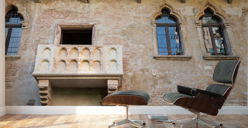 Verona Italy   30 April 2024. The famous Romeo and Juliet balco Wall Murals