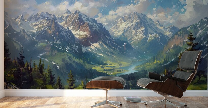 Alpine Valley Vista H29NJP 55 Wall Murals