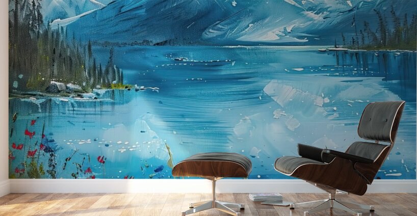 Alpine Lake Reverie 7892B4 45 Wall Murals
