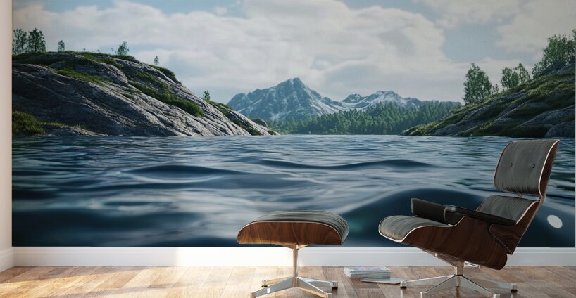 Alpine Lake Serenity H2N9P4 45 Wall Murals