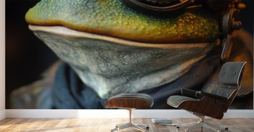 The Steampunk Frog Scholar Wall Murals