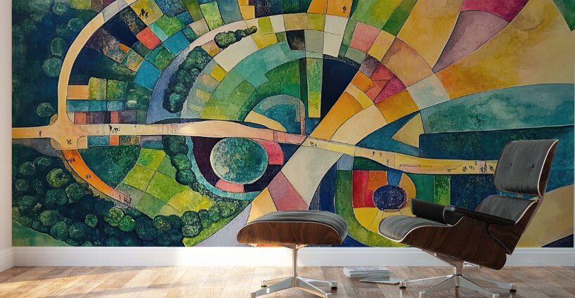 Aerial Abstraction 7294HB 52 Wall Murals