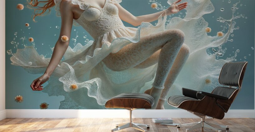  A White Lace Dress  Wall Murals