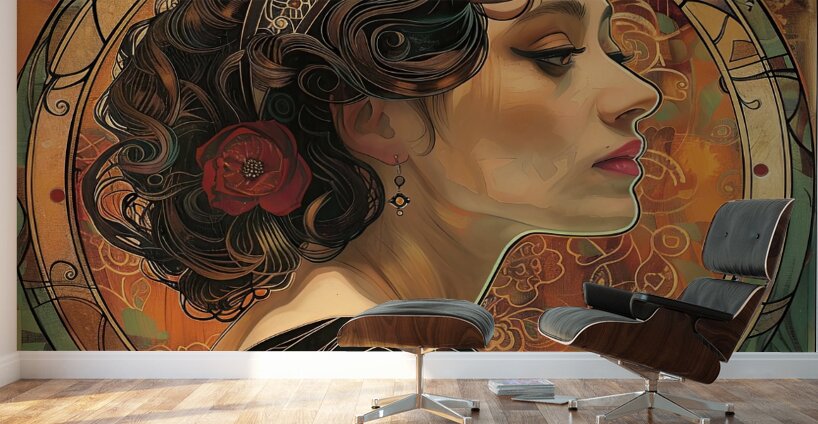 Art Nouveau Muse 7294HB 50 Wall Murals