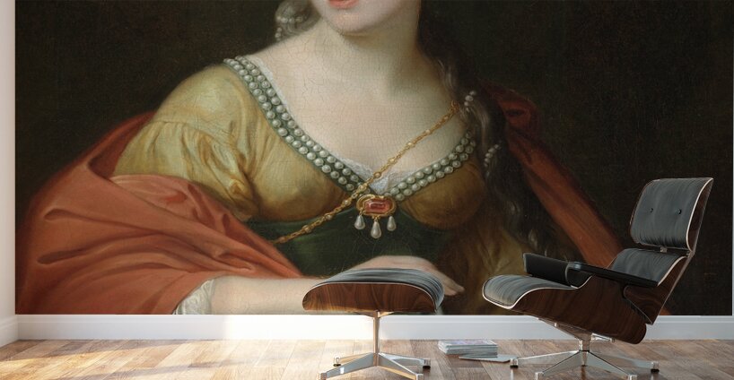 Portrait of a lady. Traditionally identified as Alexandra Evichovna Demidov as Cleopatra by Pompeo Batoni [1708–1787] Wall Murals