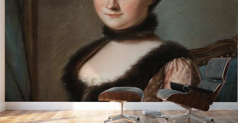 Presumed Portrait Of The Duchesse De Beuvron. Born Rouillé [18th century] by French School [16th–20th Century] Wall Murals