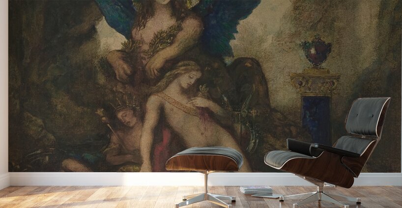 Sphinx in a Grotto [Poet. King and Warrior] [1887–1888] by Gustave Moreau [1826–1898] Wall Murals