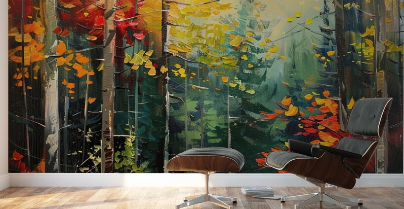 Autumn Forest Glow H2N9P2 58 Wall Murals