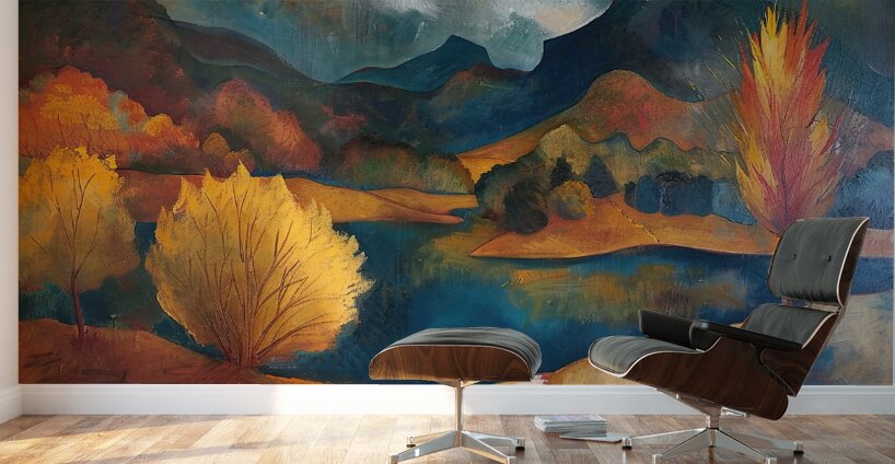 Autumn Lake Reverie H2N9P2 62 Wall Murals