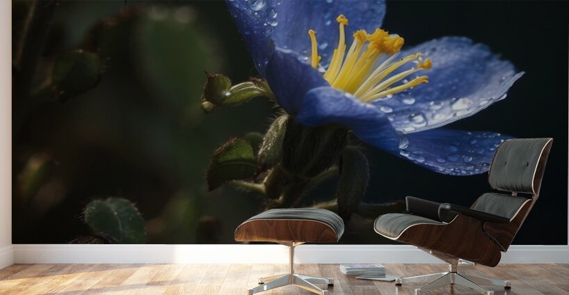 Blue Flower Wall Murals