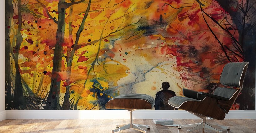 Autumn Path 79B2D3 55 Wall Murals