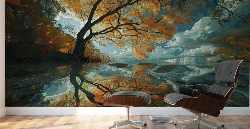 Autumn Reflections 2P9H7N 57 Wall Murals