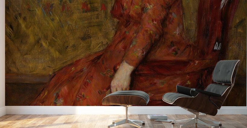 Portrait of the Painter Kitty L. Kielland [1891] by Erik Werenskiold [1855–1938] Wall Murals