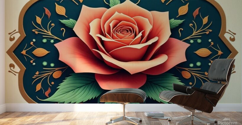 tableau rose Wall Murals