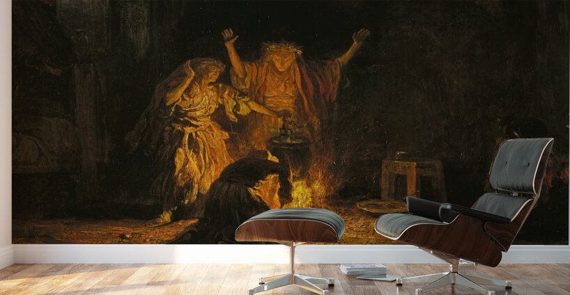 The Witches in Macbeth [c. 1841–1842] by Alexandre–Gabriel Decamps [1803–1860] Wall Murals