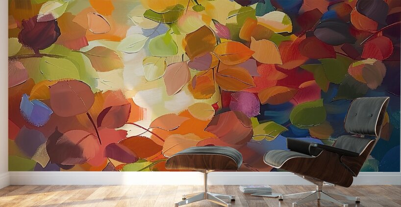 Autumn Symphony Leaves H2N9P3 63 Wall Murals