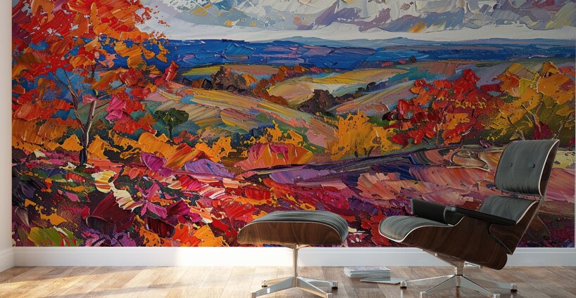 Autumn Vista Over Hills P23K8N 59 Wall Murals
