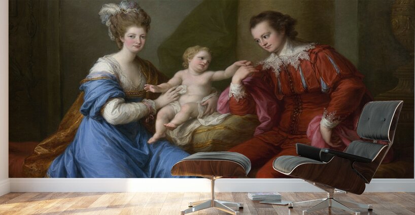 Edward Smith Stanley. Twelfth Earl of Derby. With His First Wife. Lady Elizabeth Hamilton and Their Son. Edward Smith Stanley [ca. 1776] by Angelica Kauffmann [1741–1807] Wall Murals