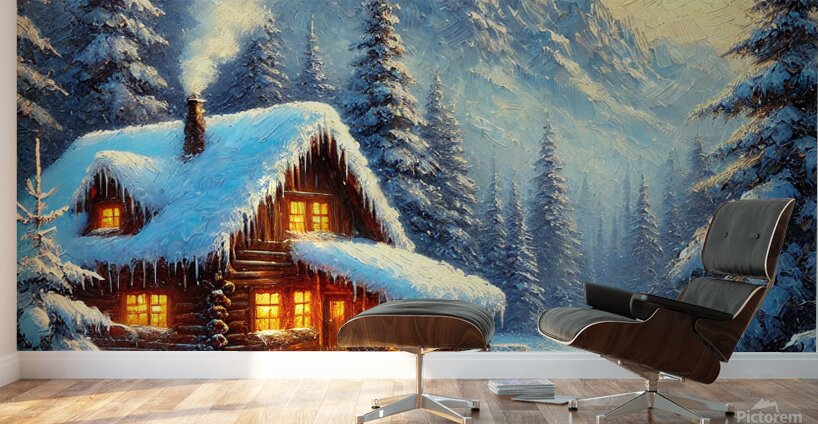 Forest Snowy Landscape Wall Murals