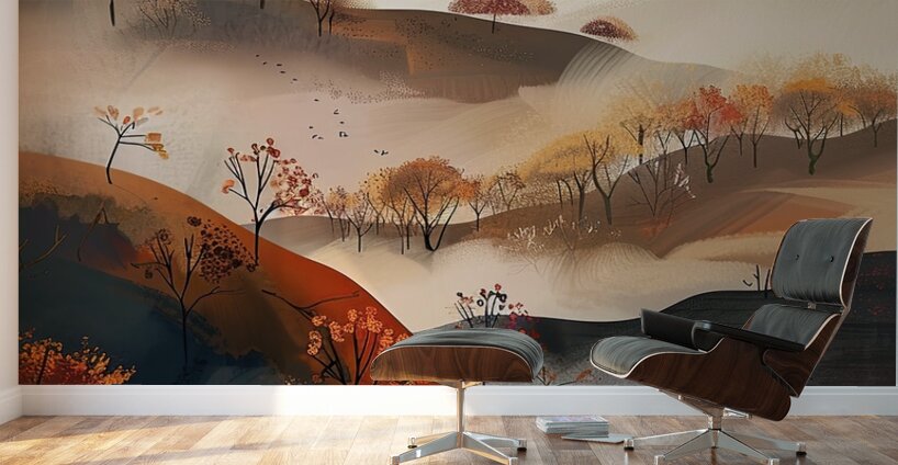 Autumn Whispers H3N9C2 55 Wall Murals