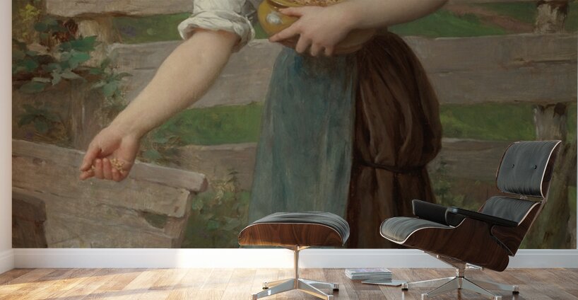 Feeding The Doves [1890] by Émile Munier [1840–1895] Wall Murals