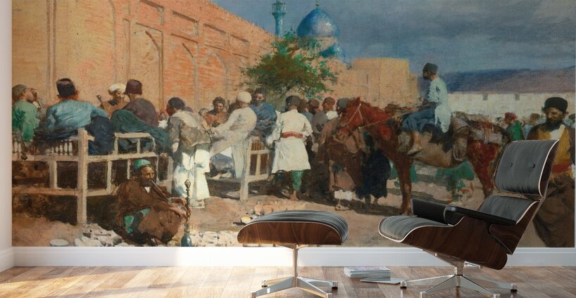 Persian café – the pottery seller by Edwin Lord Weeks [1849–1903] Wall Murals