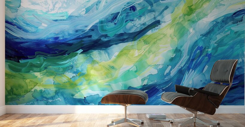 Azure Currents Flow 29H8N 53 Wall Murals