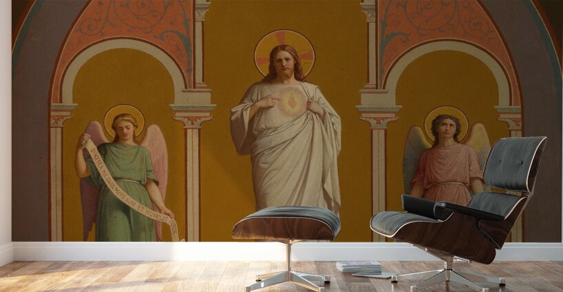 Le Sacré–Coeur [1874] by Savinien Petit [1815–1878] Wall Murals