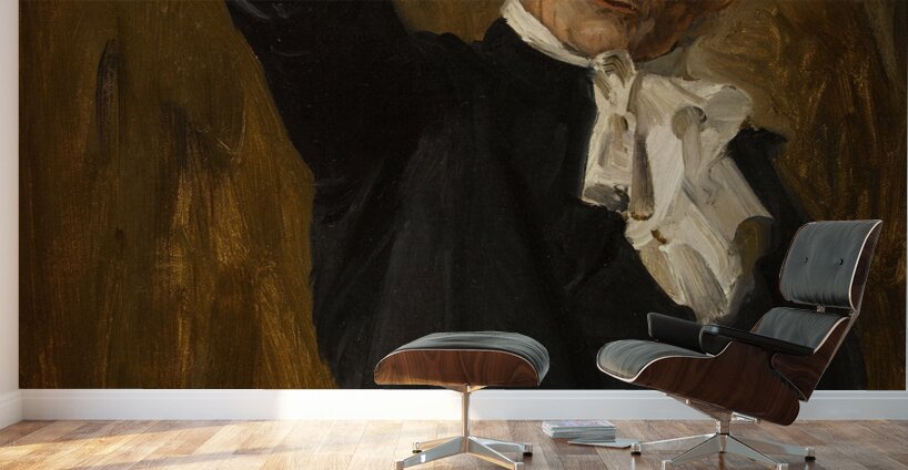 La voûte d’acier. Figure d’un édile parisien bras levé. Tenant une épée [1888] by Jean–Paul Laurens [1838–1921] Wall Murals