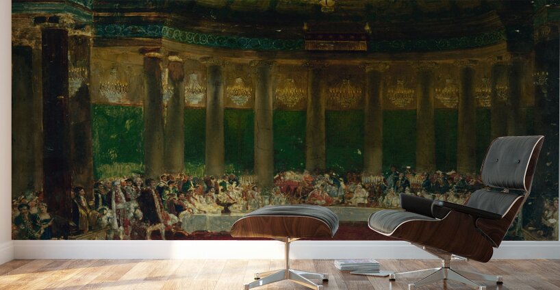Le repas de mariage de Napoléon Ier aux Tuileries. Le 2 avril 1810 [1805–1815] by Alexandre Benoit Jean Dufay [1770–1844] Wall Murals