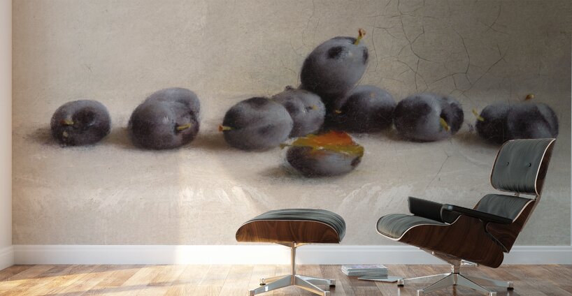 Twelve Plums [1896] by Joseph Decker [1853–1924] Wall Murals