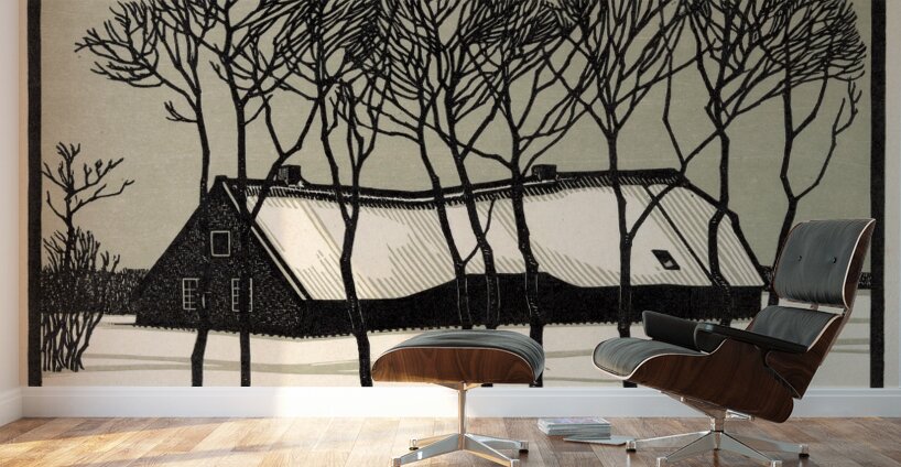 Boerderij in de sneeuw [1918] by Julie de Graag [1877–1924] Wall Murals
