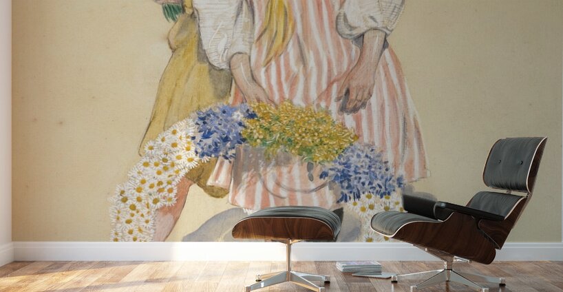 Lisbeth och Brita [1902] by Carl Larsson [1853–1919] Wall Murals