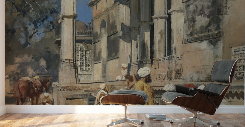 Portico Of A Mosque. Ahmedabad by Edwin Lord Weeks [1849–1903] Wall Murals