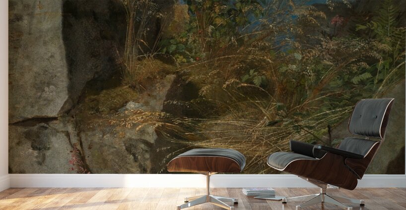 Gräser zwischen Felsen [1863] by Hans Thoma [1839–1924] Wall Murals