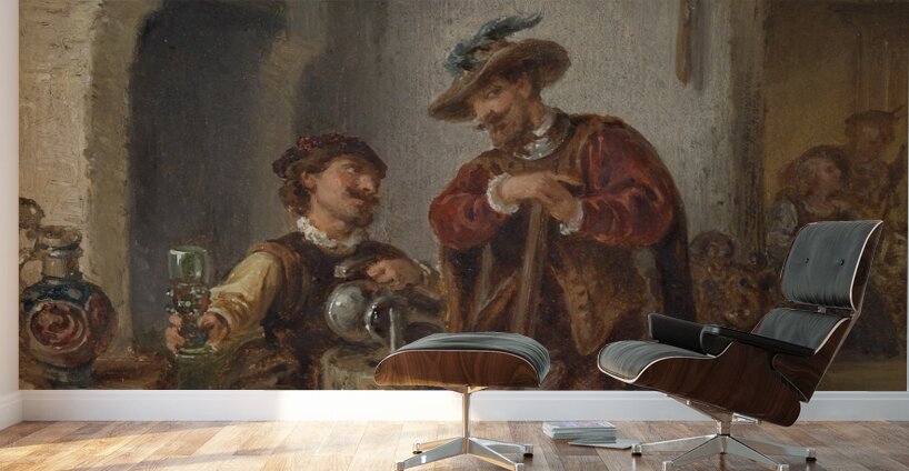 Zechende Soldaten by Eduard Ender [1822–1883] Wall Murals