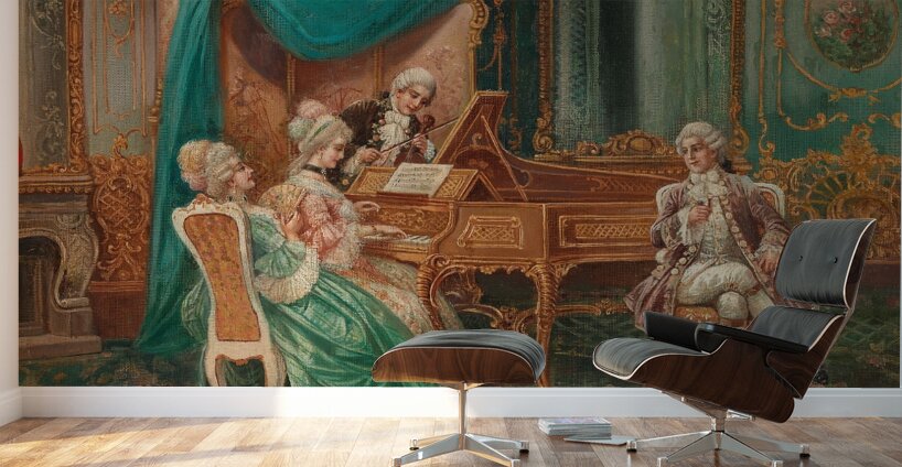 Musical Entertainment by Stephan Sedlacek [1868–1936] Wall Murals