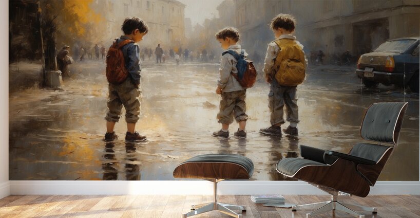 Rainy Day in London Wall Murals